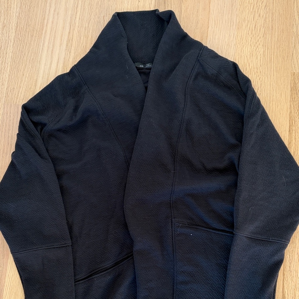 Prana Black Shawl Sweater